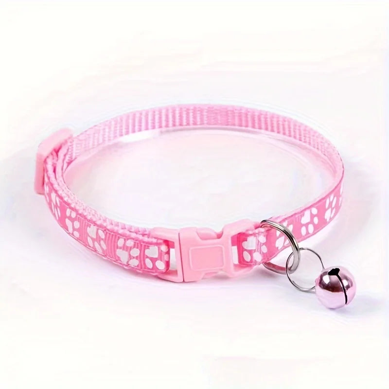 Adjustable Colorful Pattern Cute Bell Collars For Cats