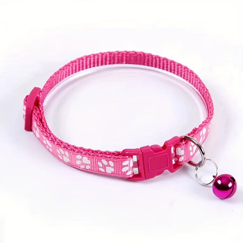 Adjustable Colorful Pattern Cute Bell Collars For Cats