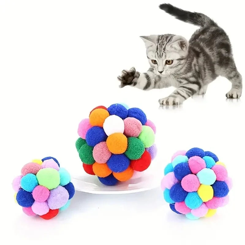 Colorful Elastic Bell Ball for Cats Toys