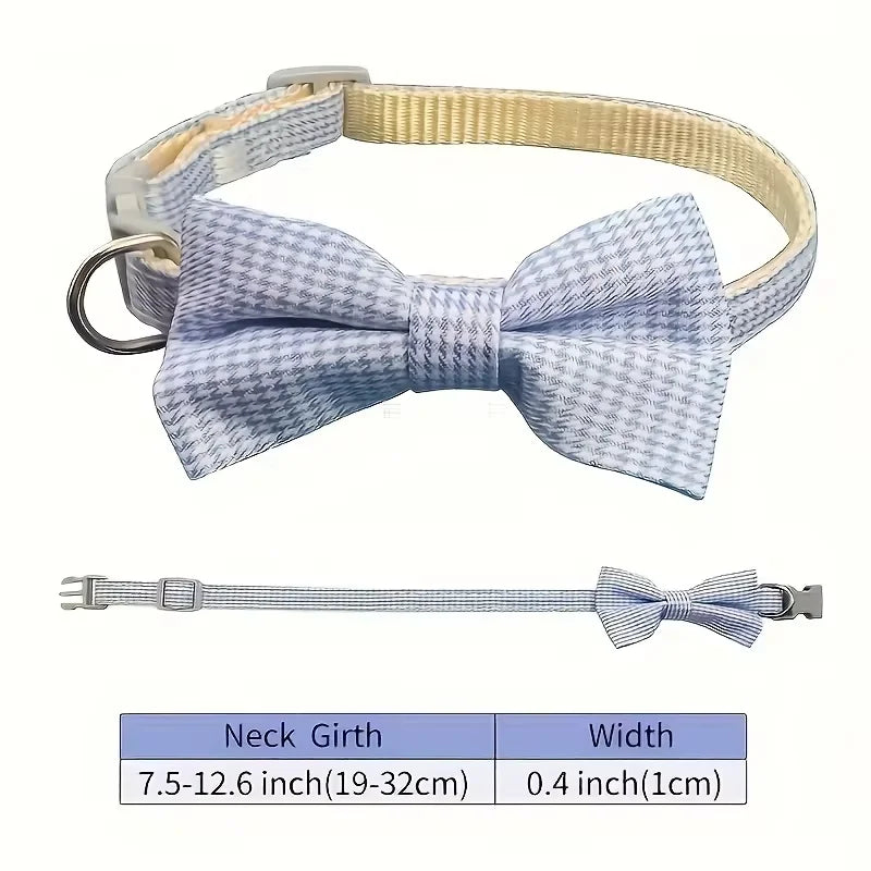 Adjustable Plaid Cat Collar Tie Knot - Perfect for Festive Dressing and Everyday Wear