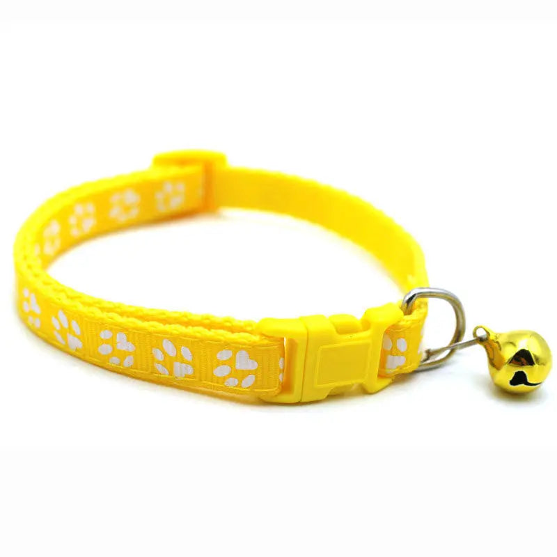 Adjustable Colorful Pattern Cute Bell Collars For Cats