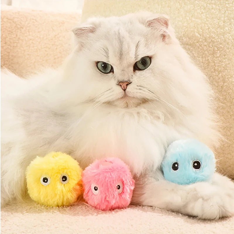 Interactive Ball Smart Cat Toys Plush Electric Catnip Training Toy