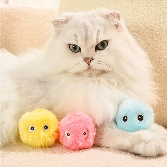 Interactive Ball Smart Cat Toys Plush Electric Catnip Training Toy