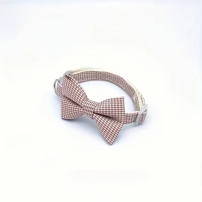 Adjustable Plaid Cat Collar Tie Knot - Perfect for Festive Dressing and Everyday Wear