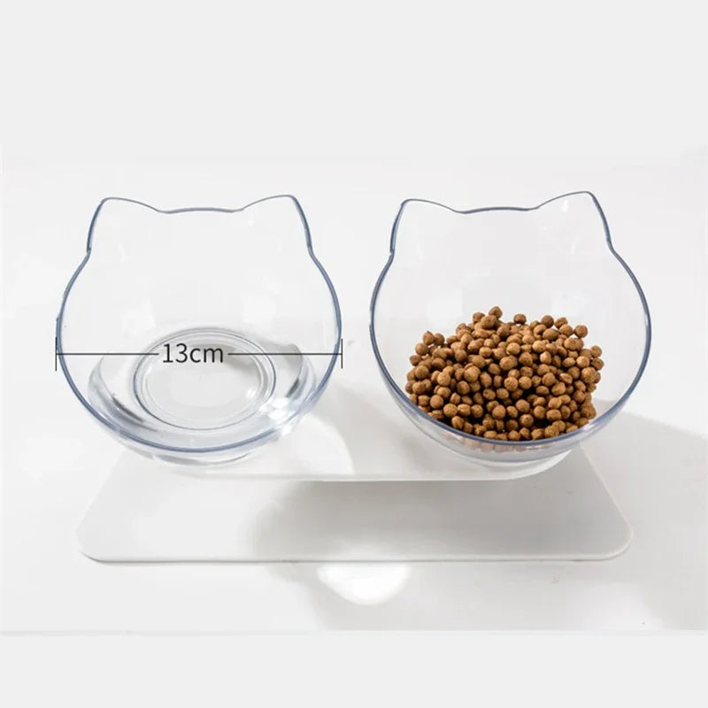 Non-Slip Double Cat Bowl With Stand For Cats