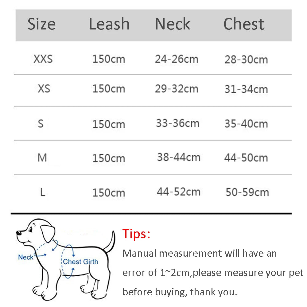 Adjustable Dog and Cat Collar for Outdoor Walking Lead Leash