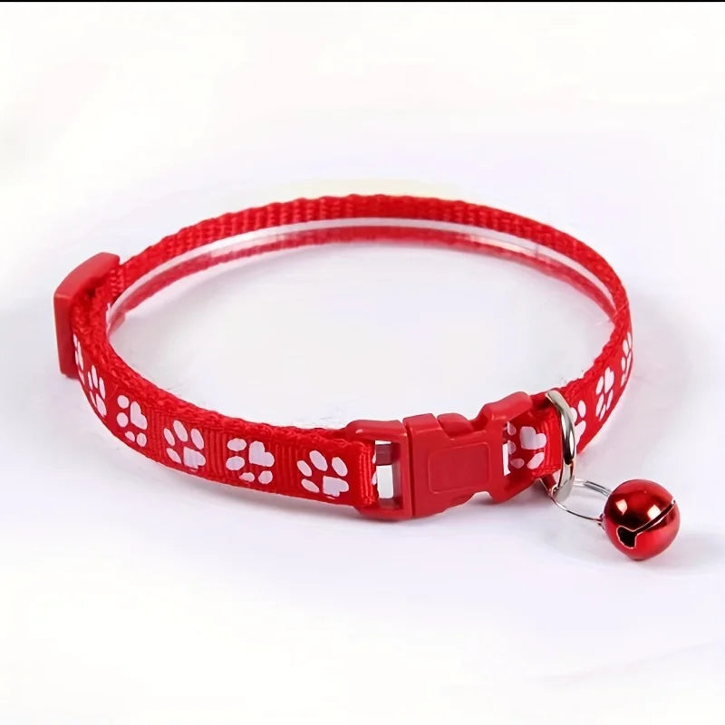 Adjustable Colorful Pattern Cute Bell Collars For Cats