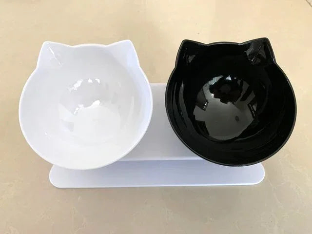 Non-Slip Double Cat Bowl With Stand For Cats