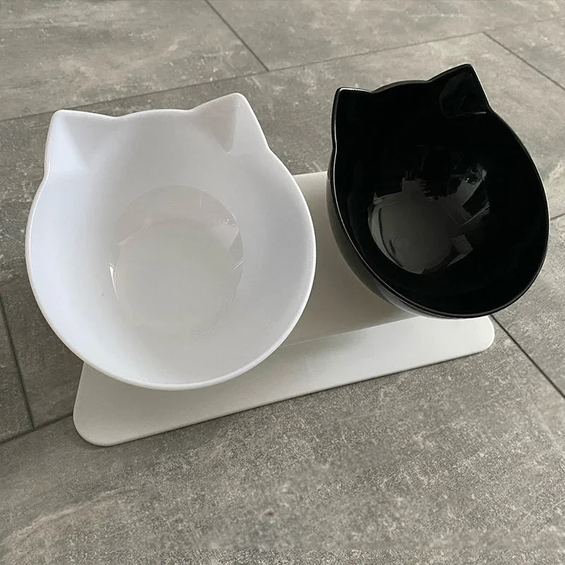 Non-Slip Double Cat Bowl With Stand For Cats