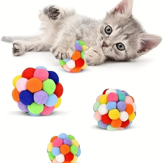 Colorful Elastic Bell Ball for Cats Toys