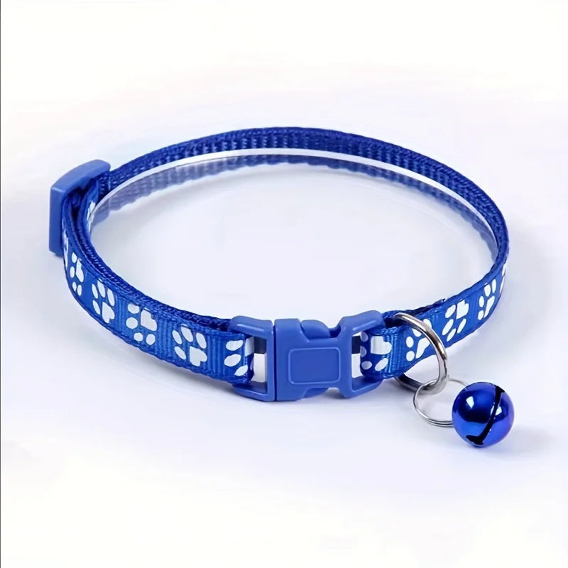 Adjustable Colorful Pattern Cute Bell Collars For Cats