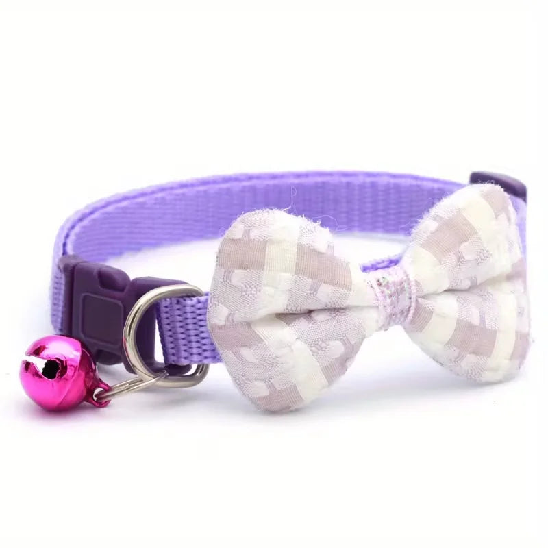 Adjustable Plaid Cat Collar Tie Knot - Perfect for Festive Dressing and Everyday Wear