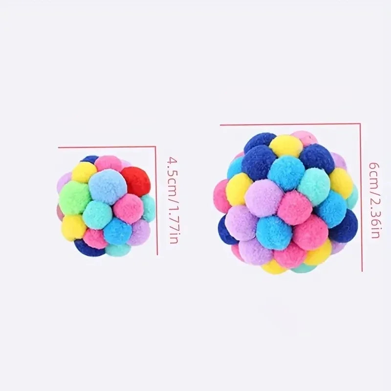 Colorful Elastic Bell Ball for Cats Toys