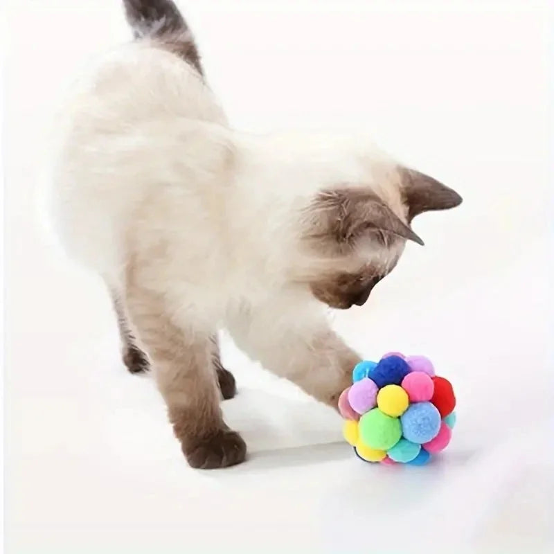 Colorful Elastic Bell Ball for Cats Toys