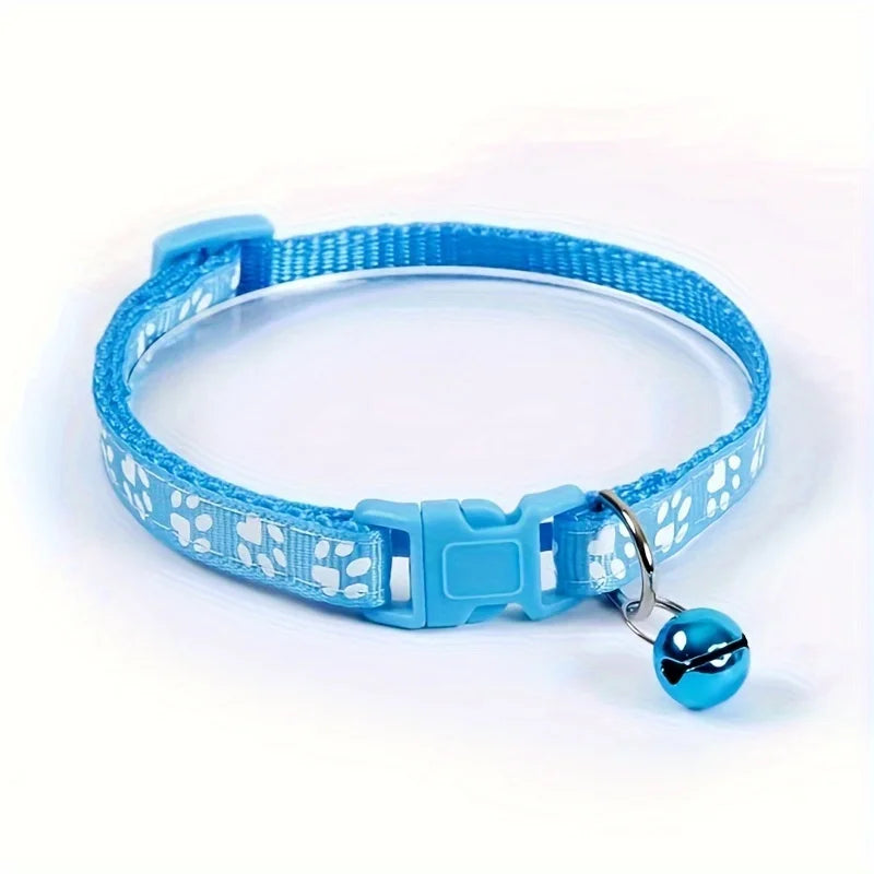 Adjustable Colorful Pattern Cute Bell Collars For Cats