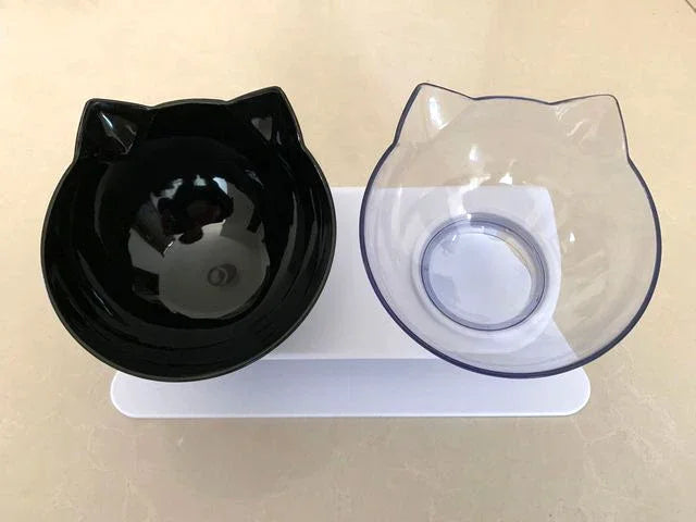 Non-Slip Double Cat Bowl With Stand For Cats