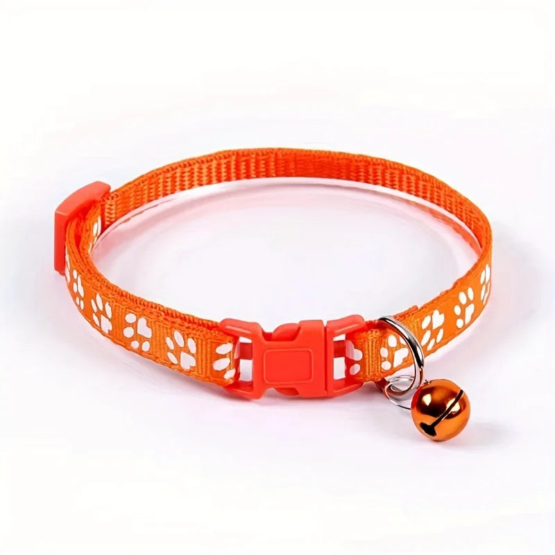 Adjustable Colorful Pattern Cute Bell Collars For Cats